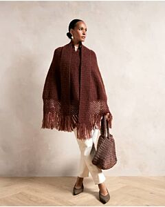 Phildar dames poncho en sjaal met franjes haken van Phil Chic (279,m11)
