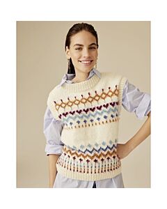 Phildar dames spencer met Noors motief breien (214, m27)