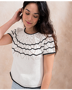 Phildar dames top-down trui van Phil Cachemire en Coton 3 273,m18