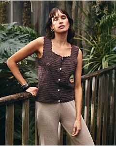 Phildar dames top haken van Phil Perle 5 (257,m12)