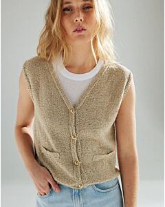 Phildar dames topje met knoopjes breien van Phil Starlight (238, m6)