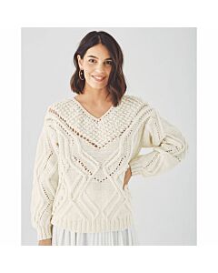 Phildar dames trui breien van Phil Ecolaine (708, model 6)