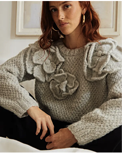 Phildar dames trui met bloemen maken van Phil Lovely Mohair (249,m21)