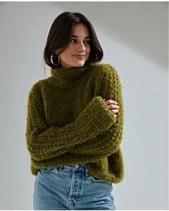 Phildar dames trui met hoge kraag breien van Phil Love Wool (244, m18)