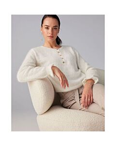 Phildar dames trui met knoopjes breien van Pur Angora (204, m1)