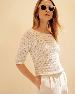 Phildar dames trui met open rug breien van Phil Ocean (259,M1)