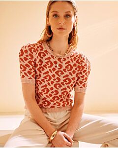 Phildar dames trui met panterprint breien van Phil Cabotine 3 (259, M19)