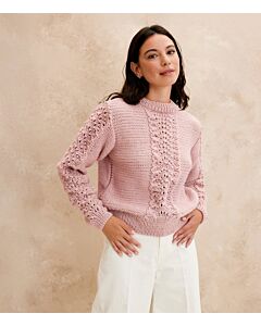 Phildar dames trui met waaierpatroon breien van Phil Imaginaire 6 (268,M1)