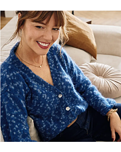 Phildar dames vest breien van Phil Leo Concept (Phildar 235, m29marine)