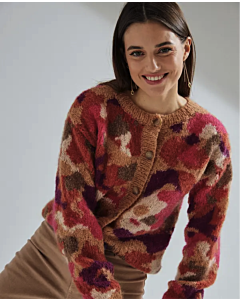 Phildar dames vest in jacquard breien van Phil Chic en Phil Chic Lurex (244, m13)