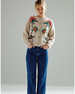 Phildar dames vest met bloemen breien van Phil Love Cotton en Partner 3,5 (238, m15)