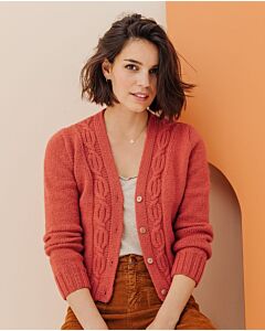 Phildar dames vest met kabels breien van Phil Ecolaine