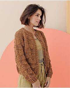 Phildar dames vest met telpatroon breien van Merinos 6