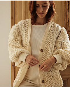 Phildar dames vest met verschillende steken breien van Merinos 6 (249,M3)