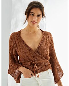 Phildar dames wikkel trui breien van Phil Origin (241, m14)