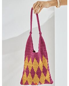 Phildar geruite tas haken van Phil Coton 4 (241, m8)