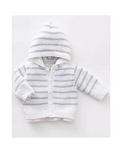 Phildar gestreept baby jasje breien van Phil Caresse (196, m29)