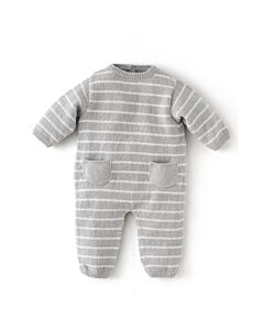 Phildar gestreept baby kruippakje breien van Super Baby (215, m9)