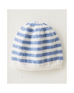 Phildar gestreept baby mutsje breien van Super baby (209, m15)