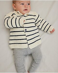 Phildar gestreept baby vestje breien van Phil Imaginaire (269,m5)