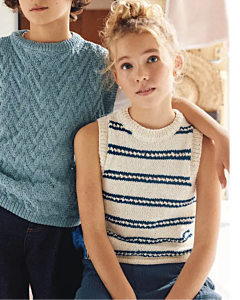 Phildar gestreept meiden topje breien van Phil Rustique (256,m20)