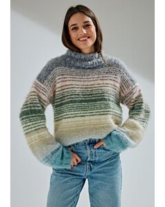 Phildar gestreepte dames trui breien van Phil Beaugency (244, m10A)