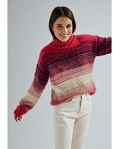 Phildar gestreepte dames trui breien van Phil Beaugency (244, m10B)