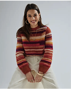 Phildar gestreepte dames trui breien van Phil Chic en Phil Chic Lurex (244, m15) 