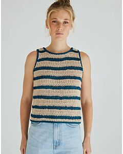 Phildar gestreepte dames trui breien van Phil Eucalyptus (238, m17)