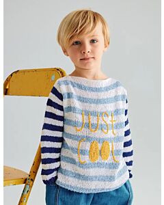 Phildar gestreepte kinder trui met just cool van Phil Artisane (239, m20)