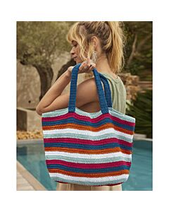 Phildar gestreepte tas haken van Coton 4 (213, m38)