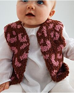 Phildar gevlekte baby gilet breien van Phil Douce (261,M14A)