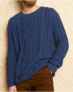 Phildar heren kabeltrui breien van Phil Coton 4