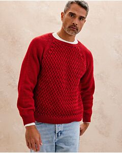 Phildar heren kabeltrui breien van Phil Partner 3,5 (264,M1A)