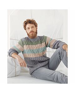 Phildar heren trui breien van Phil Ecolaine (708, model 2)