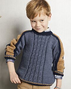 Phildar jongens kabeltrui breien van Phil Irlandais