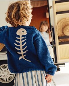 Phildar jongens trui met vissengraat breien van Coton 3 (256,m6)