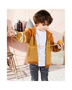 Phildar jongens vest breien van Partner 6 (191, model 28)