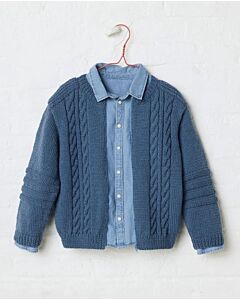 Phildar jongens vest met kabels breien van Phil Ecolaine.