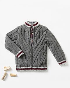 Phildar jongens vest met rits breien van Phil Irlandais