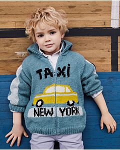 Phildar jongens trui met een monster breien.