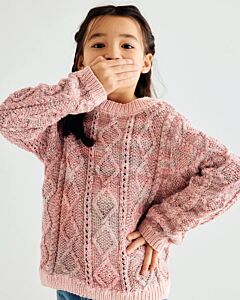 Phildar kinder kabeltrui breien van Phil Exotique en Phil Cabotine (239, M10)