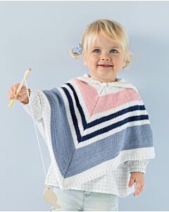 Phildar kinder poncho breien van Phil Love Cotton (m24,184)