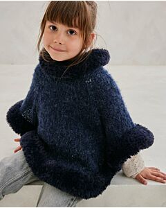 Phildar kinder poncho breien van Phil Lovely mohair en Phil Inuit (263,m27)