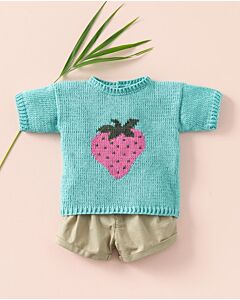 Phildar kinder trui breien met aardbei van Phil Rustique (m12,184)