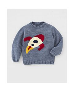 Phildar kindertrui breien met een raket (216, m1)