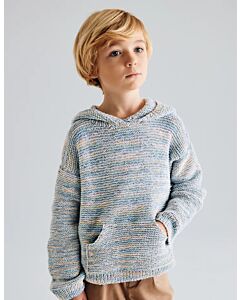 Phildar kindertrui met capuchon breien van Phil Exotique (239, m22)