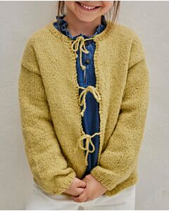 Phildar kindervest met strikjes breien van Phil Baby Alpaga (263, M3)