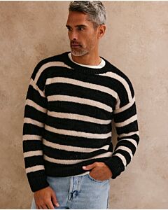 Phildar makkelijke gestreepte herentrui breien van Phil Romance (264,m22)