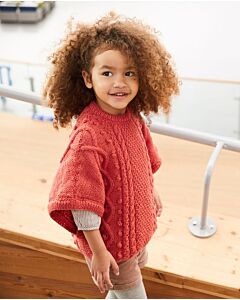 Phildar meiden poncho breien van Phil Ecolaine. 